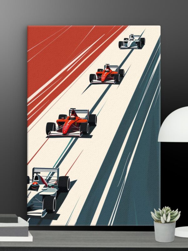 Racing cars canvas - 12×18