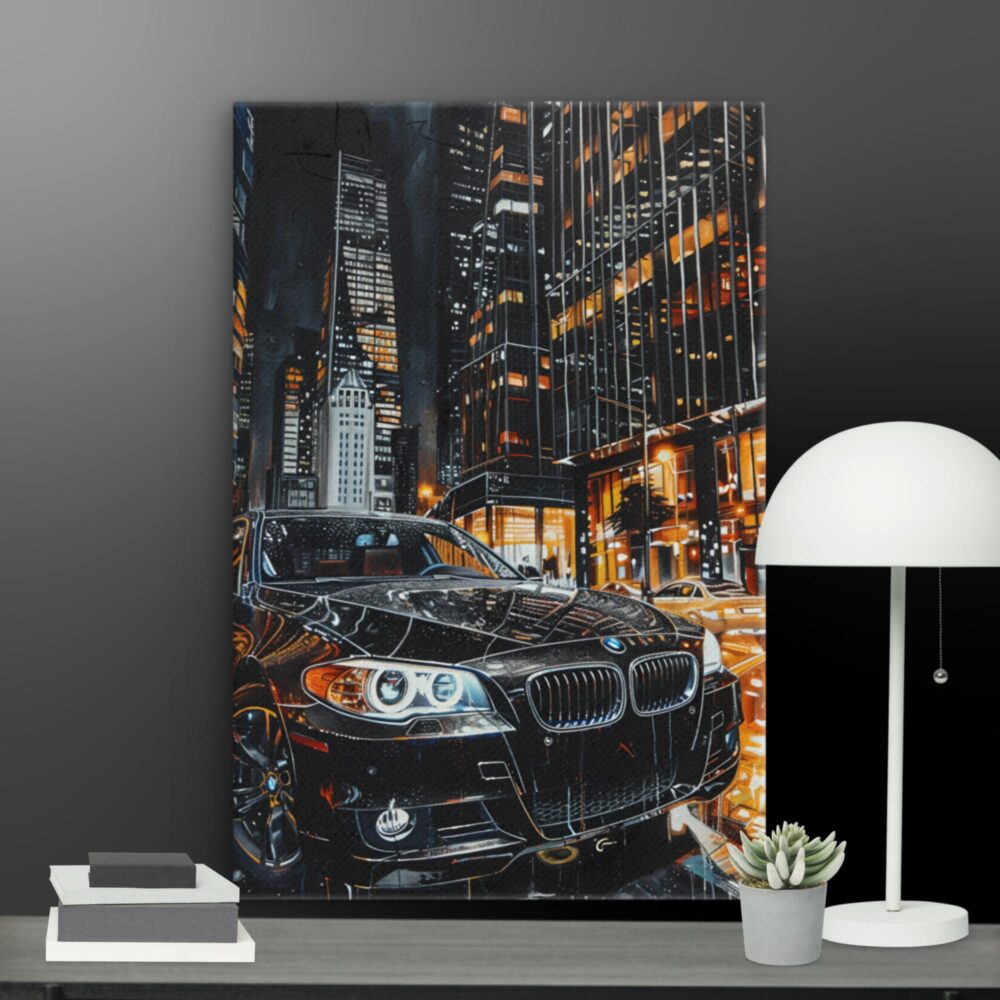 Black BMW Scene canvas - Image 7