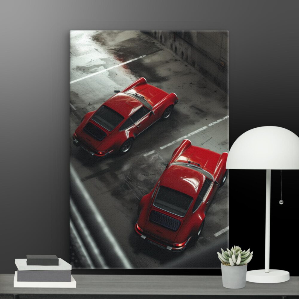 Double red car canvas - Image 5
