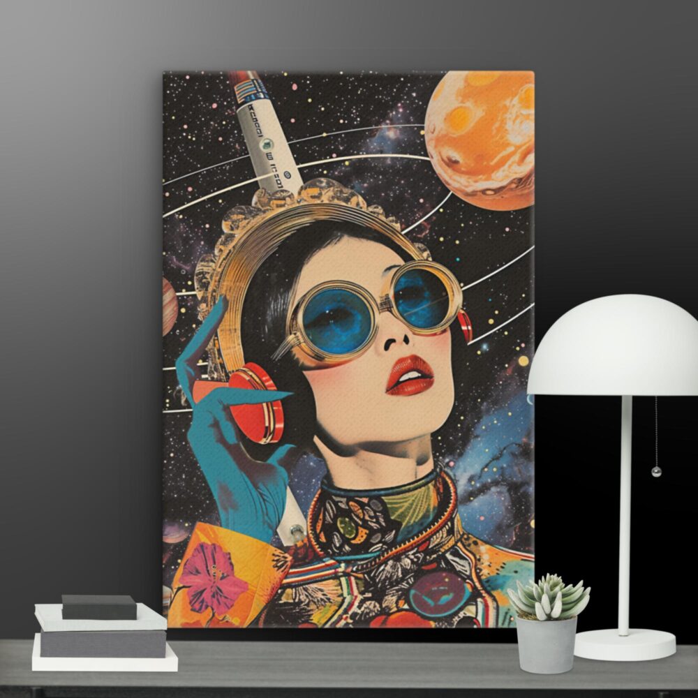 Woman in space canvas - Image 7