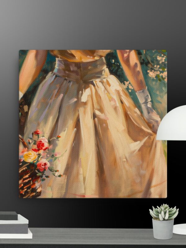 The Woman In The Garden canvas - 16×16