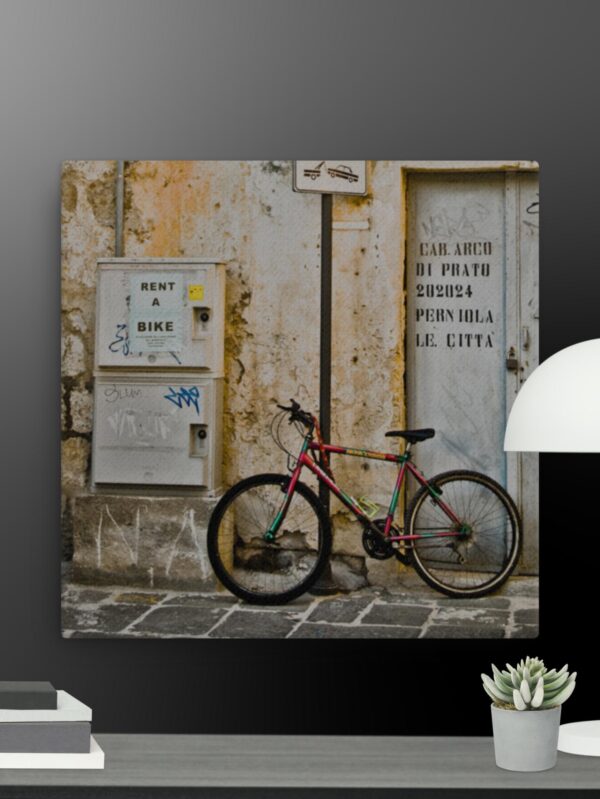 Italy Collection Bike Scene canvas - 16×16