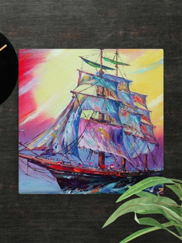 Ship at Sea canvas - 16×16