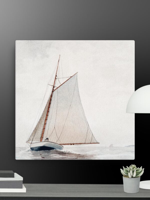 Yacht at Sea canvas - 16×16