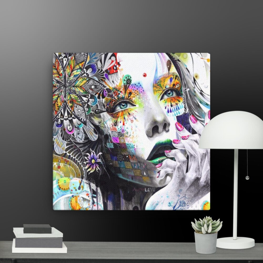 The Colourful lady canvas - Image 3