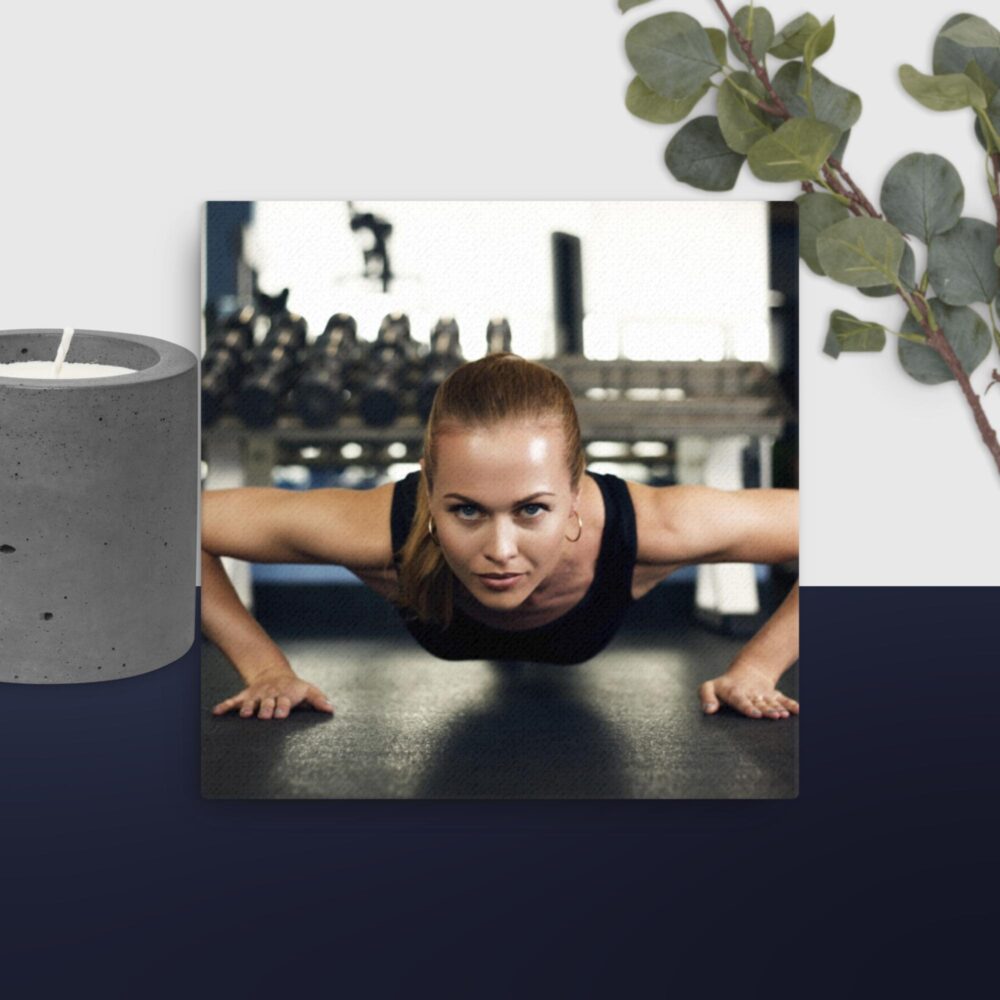 Girl in gym canvas - Image 3
