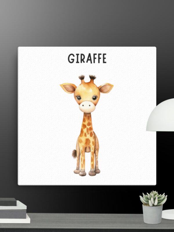 Giraffe canvas - 16×16