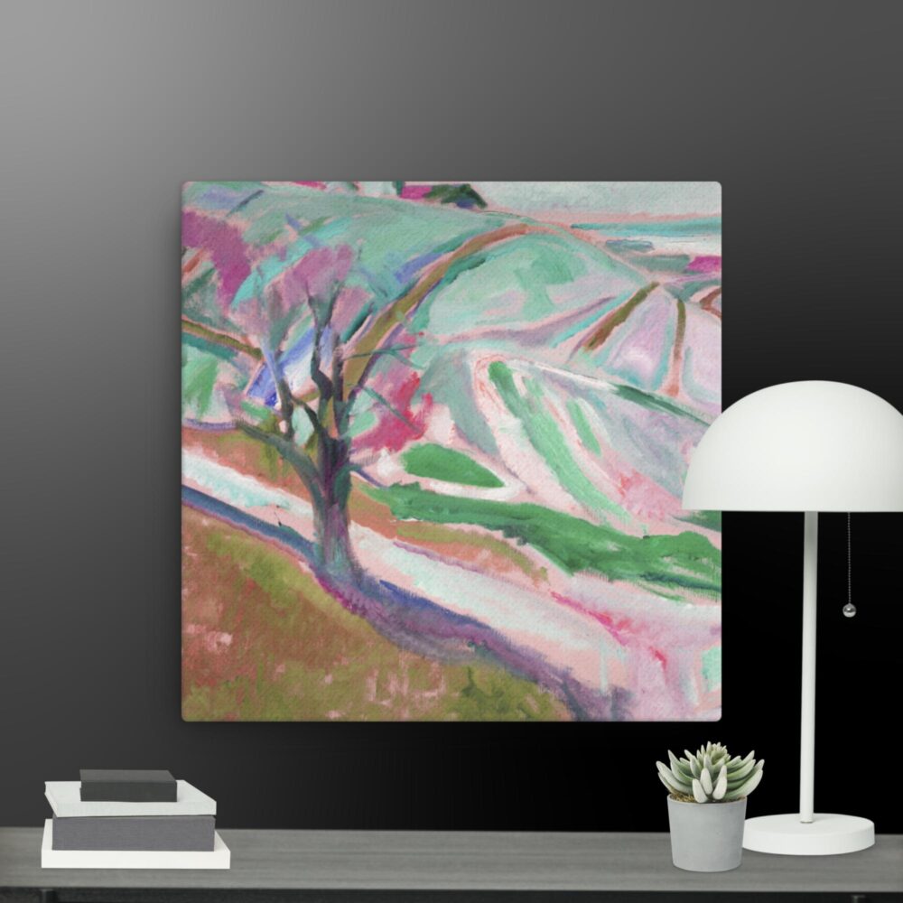 Colourful Tree scene canvas - Image 3