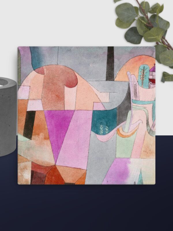 Black columns in a landscape canvas - 16×16