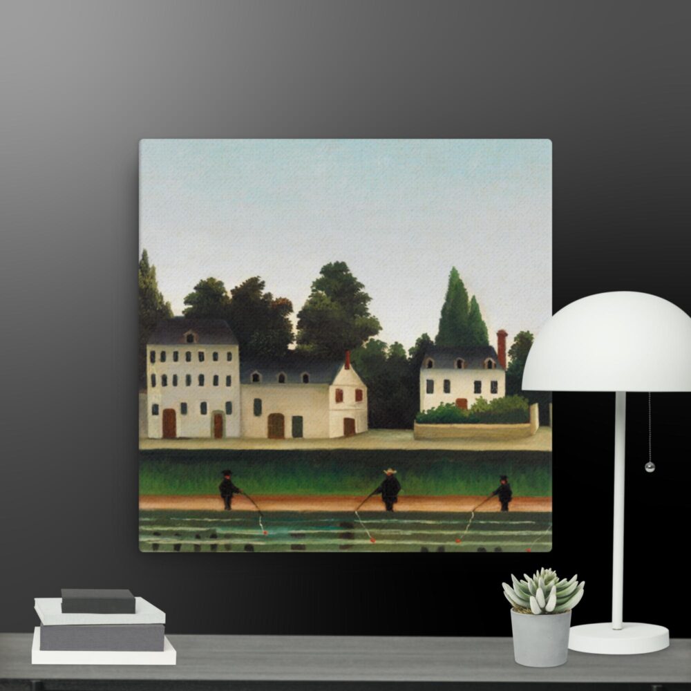Landscape and four fisherman canvas - Image 3