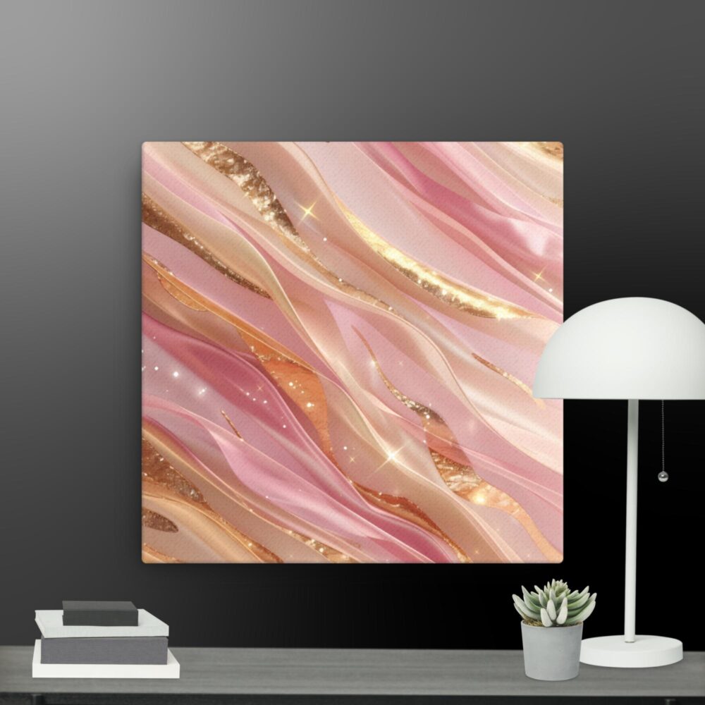 Gold and Pink Sparkle canvas - Image 3