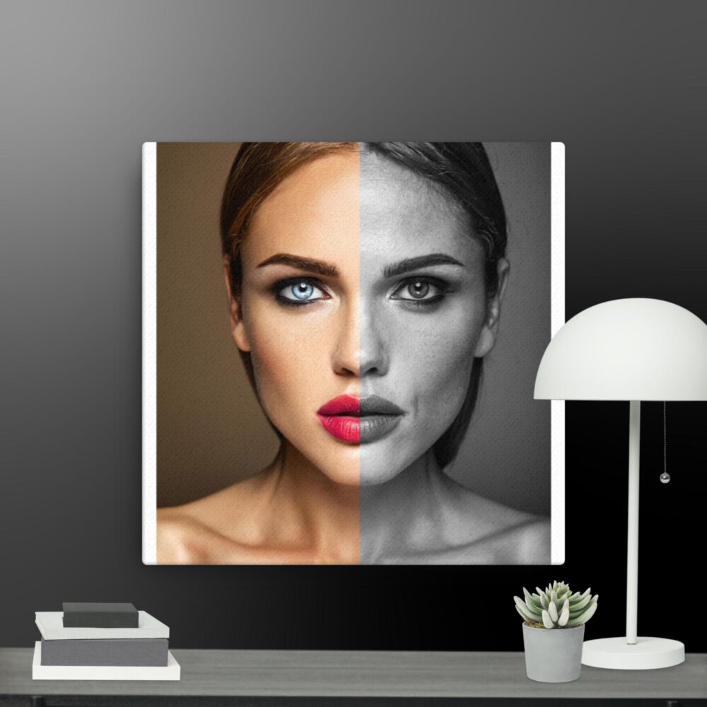 Black and white beauty scene canvas - Image 3