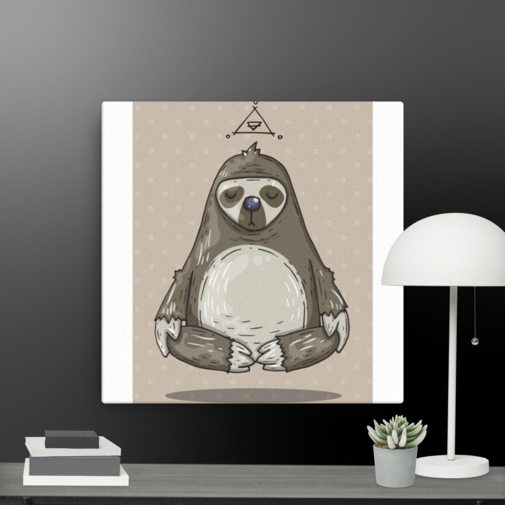 Sleeping sloth canvas - Image 3