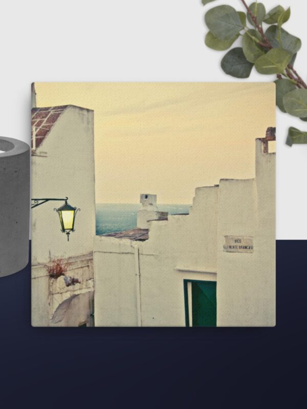 Italian Building Scene canvas - 16×16