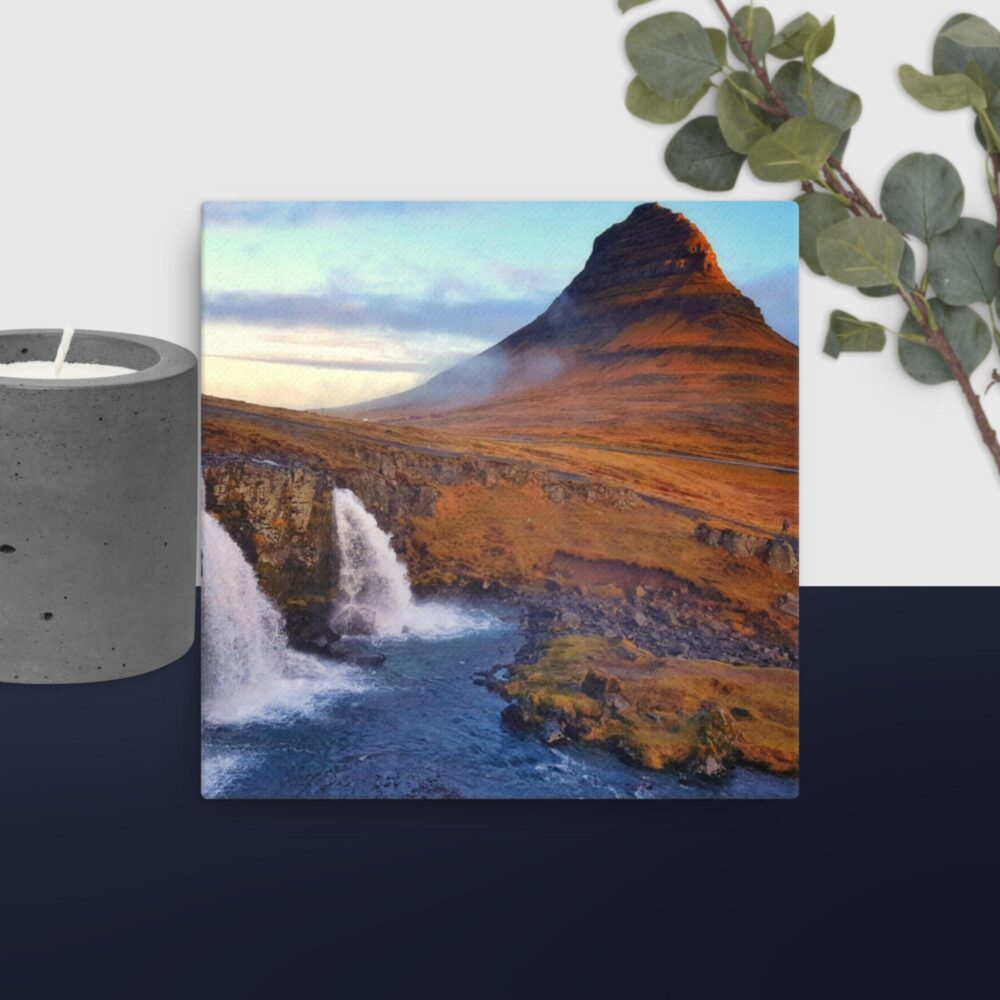 Waterfall scene canvas - Image 3