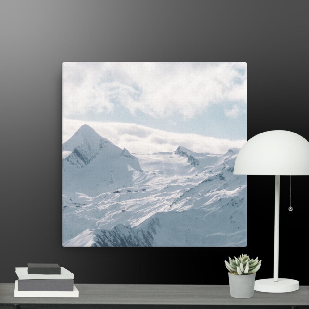 Snow in the mountains canvas - Image 3