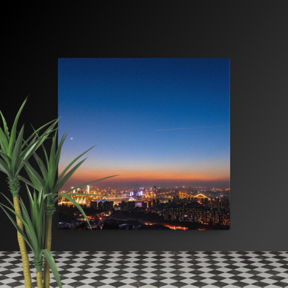 Night city scene canvas - Image 3