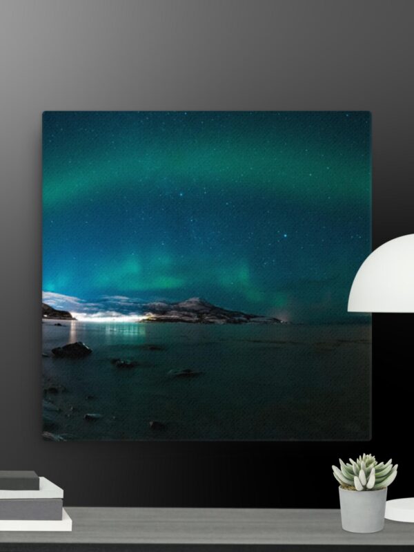 Sparkling green aura scene canvas - 16×16