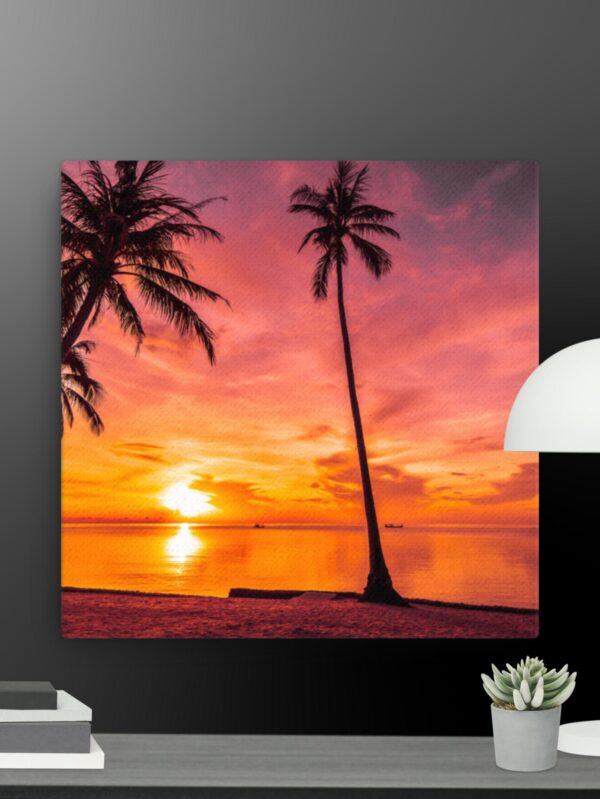 Tropical beach canvas - 16×16