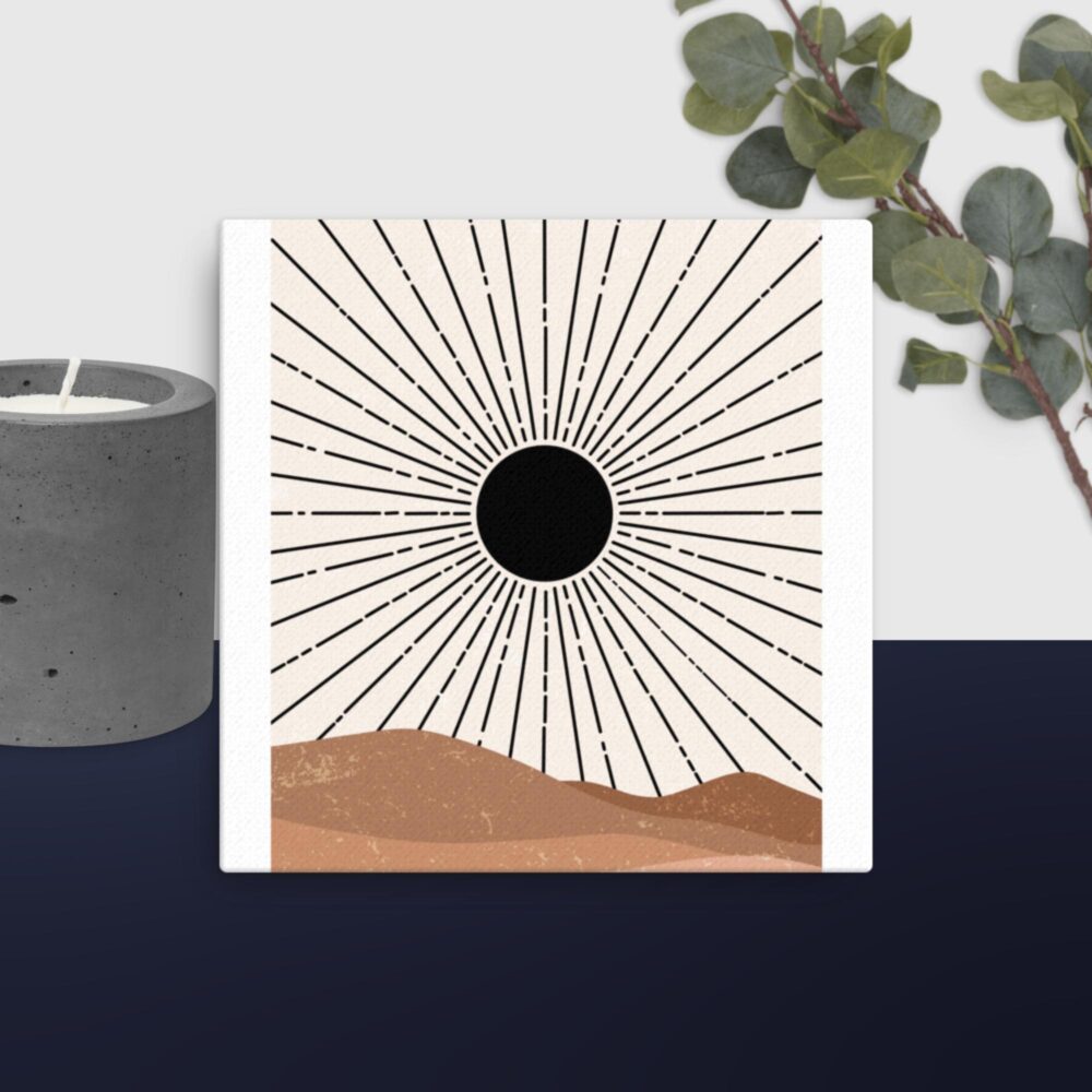 Bohemian black sun canvas - Image 3