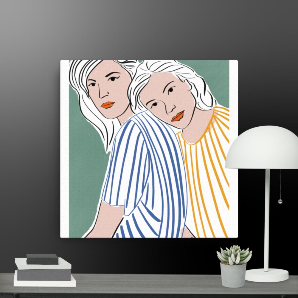 Contemporary sisters canvas - Image 3