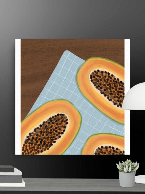 Contemporary papaya canvas - 16×16