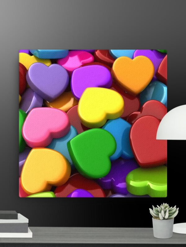 Hearts canvas - 16×16
