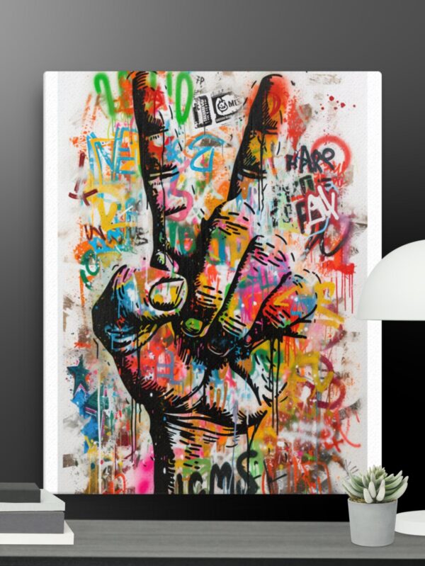 Peace Out Pop Art Canvas - 16×20