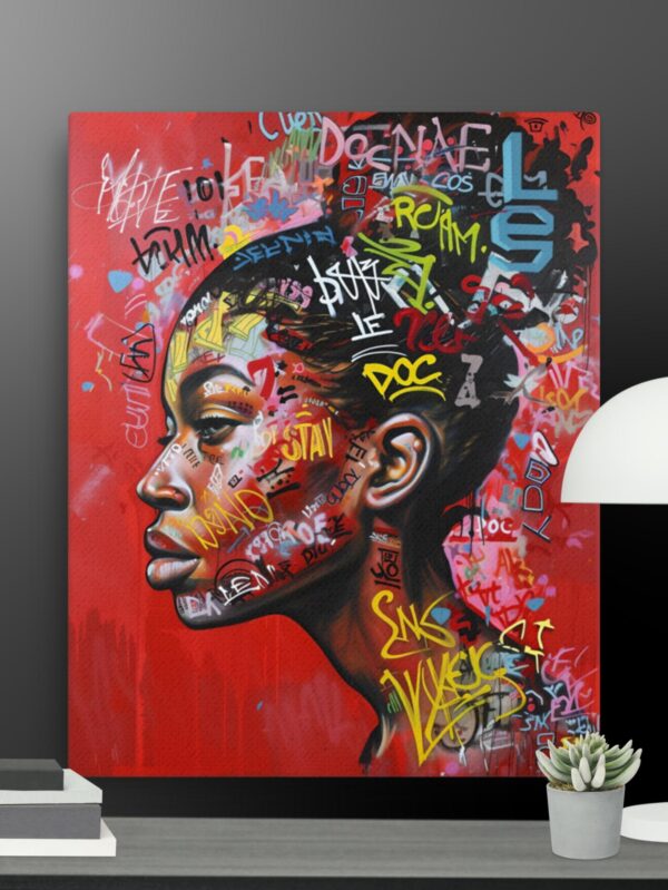 Graffiti woman canvas - 16×20