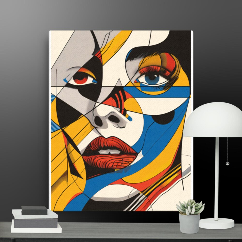 AI Woman close up canvas - Image 2