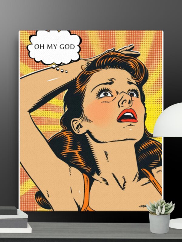 Pop Art oh my god canvas - 16×20