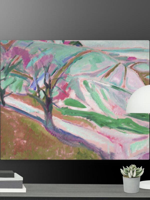 Colourful Tree scene canvas - 16×20