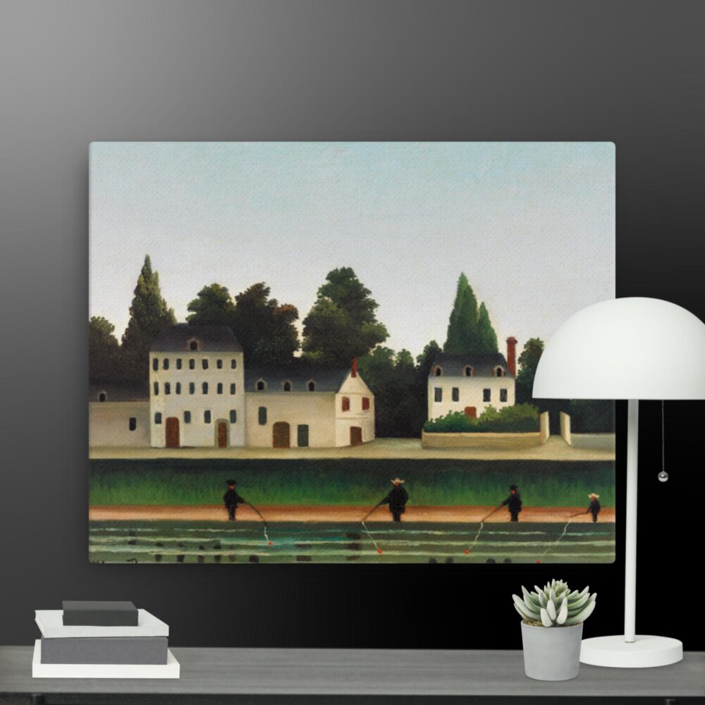 Landscape and four fisherman canvas - Image 4