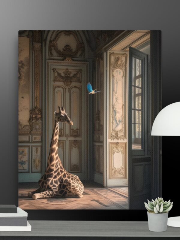Giraffe Scene canvas - 16×20