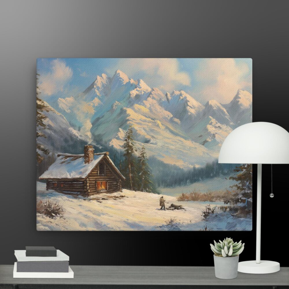 AI Wintery Scene canvas - Image 4