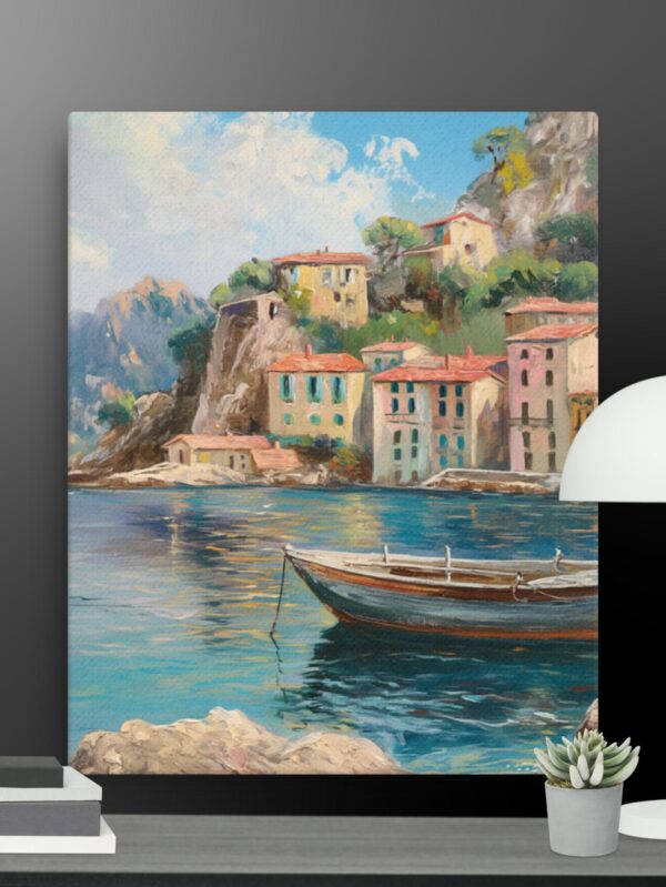 AI Boat Scene canvas - 16×20