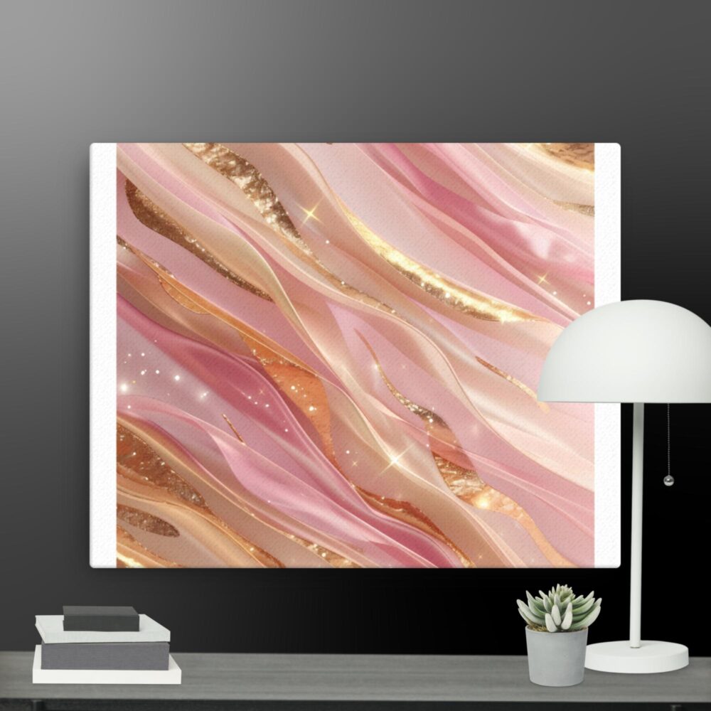 Gold and Pink Sparkle canvas - Image 4