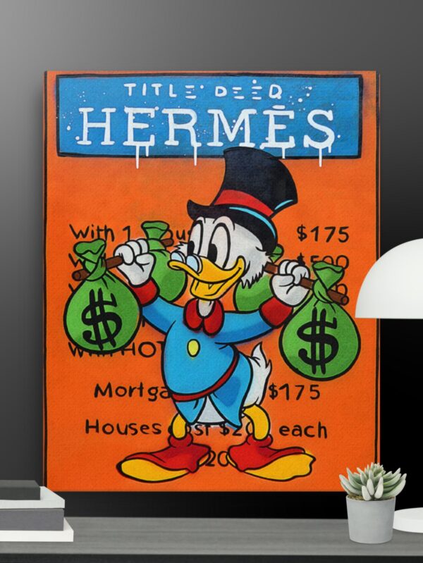 Duck Tales Hermes canvas - 16×20