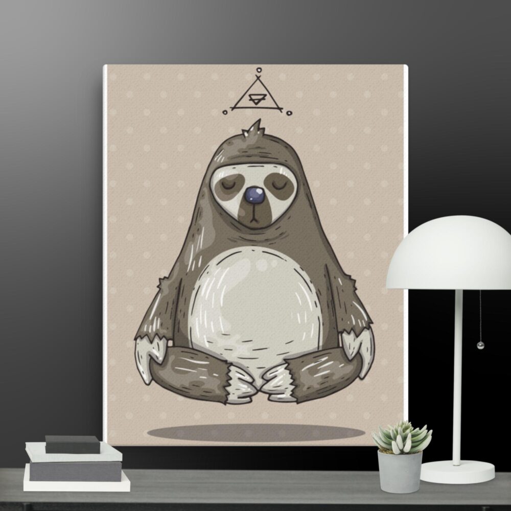 Sleeping sloth canvas - Image 4