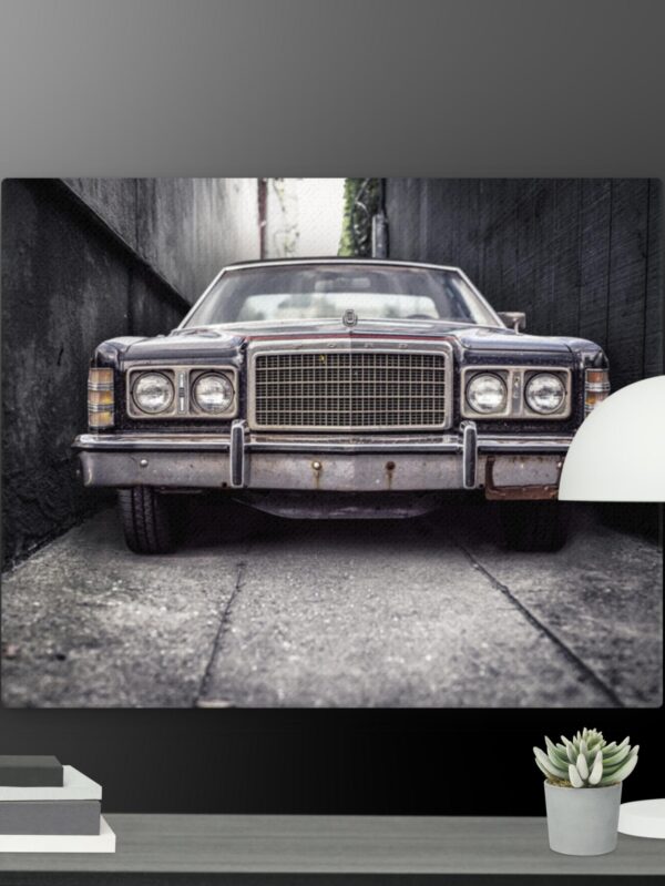 Old car scene canvas - 16×20