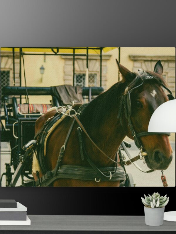Horse with cart canvas - 16×20
