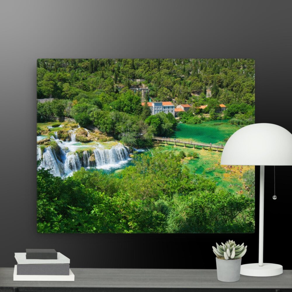 Waterfall scene canvas - Image 4