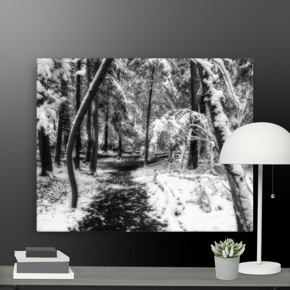Snowy forest canvas - Image 4