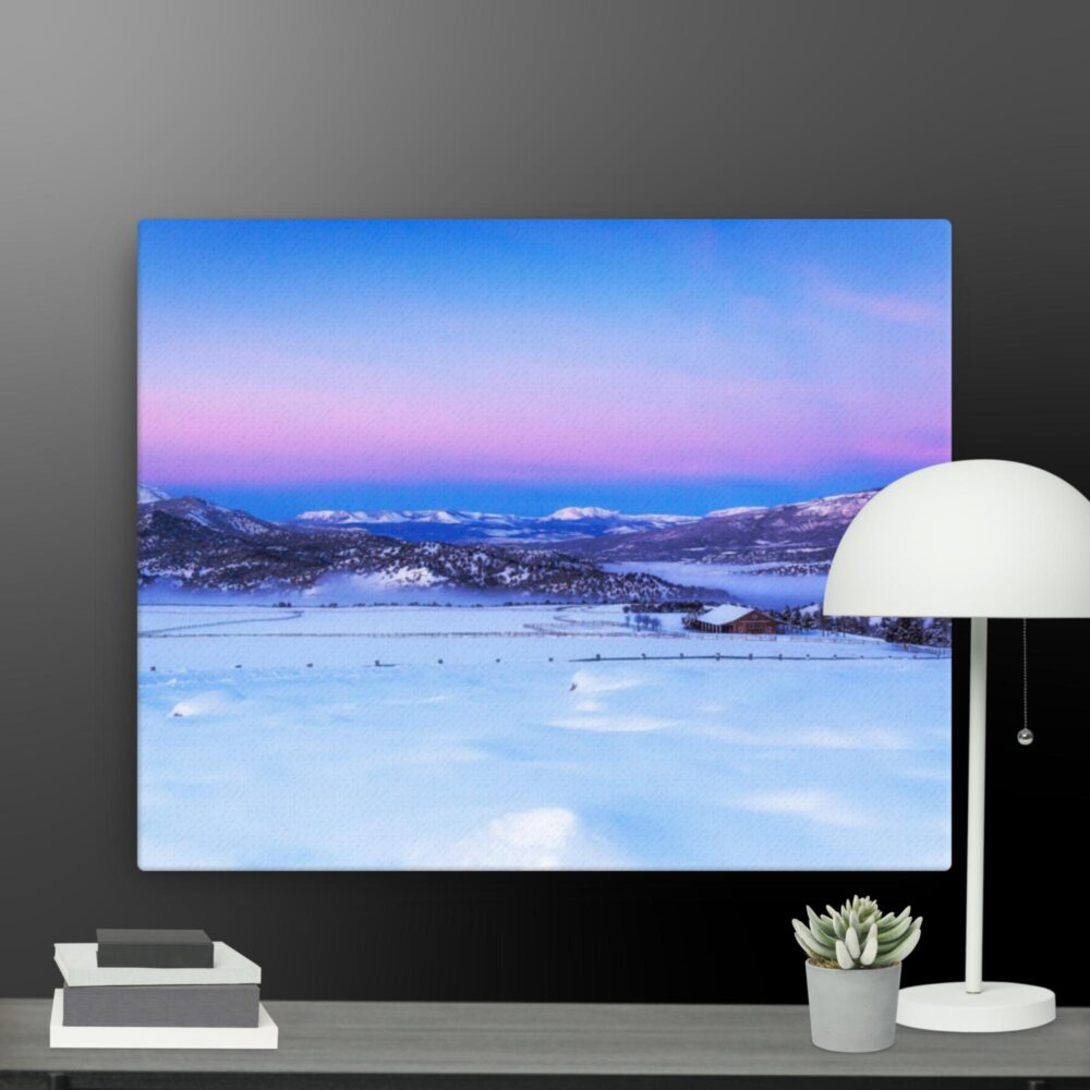 Pink blue scene canvas - Image 4