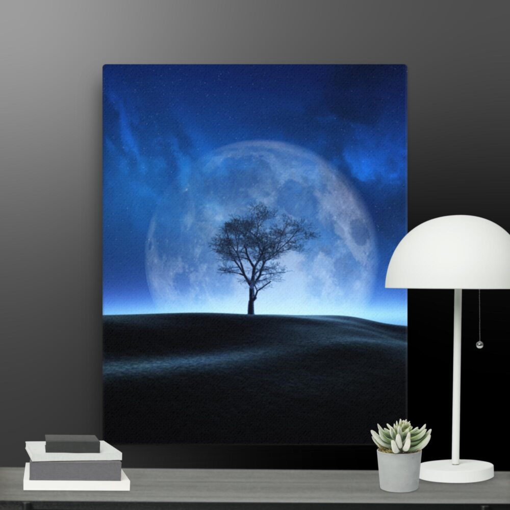 Blue moon scene canvas - Image 2