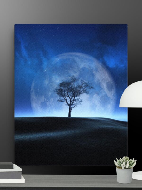 Blue moon scene canvas - 16×20