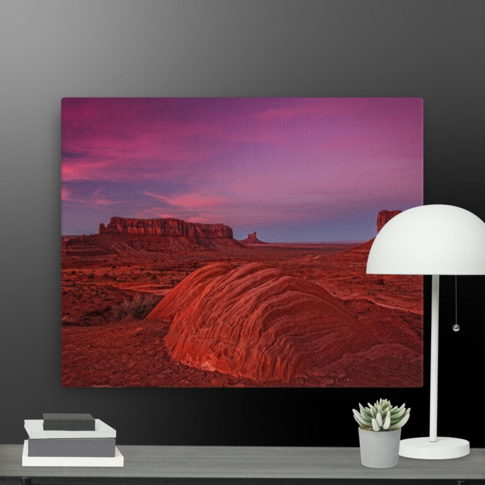 Pink sky in the desert canvas - Image 4