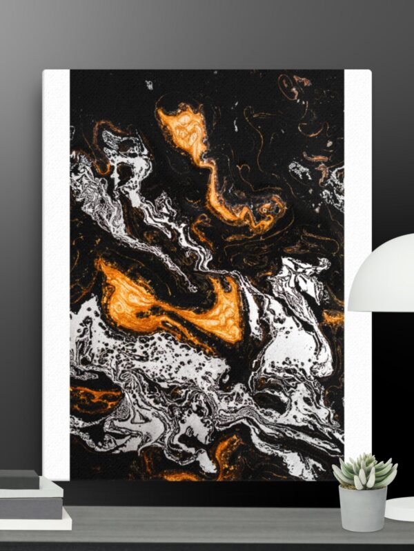 Orange black scene canvas - 16×20
