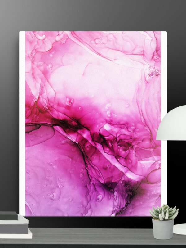 Pink glittery effect canvas - 16×20
