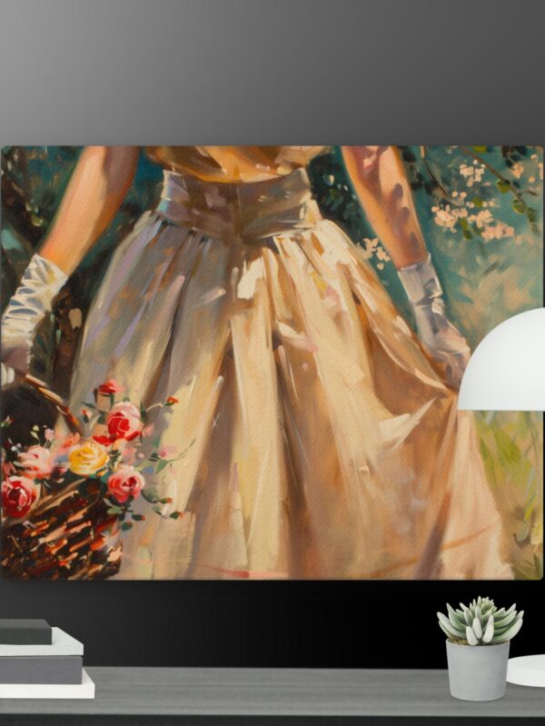 Woman in the garden canvas - 16×20